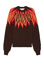 Marni Roundneck Sweater in Chestnut, view 1, click to view large image.
