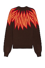 Marni Roundneck Sweater in Chestnut, view 2, click to view large image.