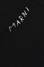 Marni Roundneck Sweater in Black, view 3, click to view large image.