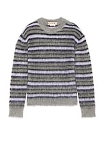 Marni Crewneck Sweater in Antique Silver, view 1, click to view large image.