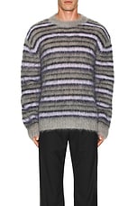 Marni Crewneck Sweater in Antique Silver, view 3, click to view large image.