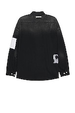 Marni Patchwork Shirt in Black, view 2, click to view large image.