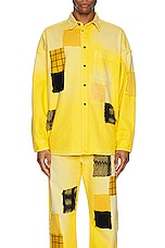 Marni Patchwork Shirt in Maize, view 4, click to view large image.