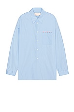 Marni L/S Shirt in Iris Blue, view 1, click to view large image.