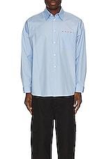 Marni L/S Shirt in Iris Blue, view 4, click to view large image.