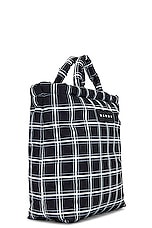 Marni Tote Ns Nylon Check in Black, view 3, click to view large image.