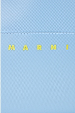 Marni Tote N/S in Light Blue, view 5, click to view large image.