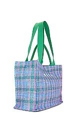 Marni Large Basket in Green, Fuchsia & Cypress, view 3, click to view large image.