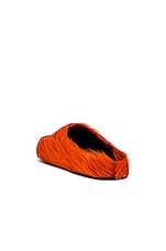 Marni Long Hair Fussbett Sabot in Orange, view 3, click to view large image.