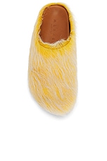 Marni Fussbett Sabot in Yellow, view 4, click to view large image.