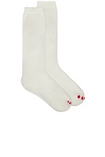 Marni Mid-Calf Socks in Lily White, view 2, click to view large image.