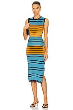 Marni Striped Dress in Multicolor, view 1, click to view large image.