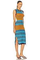 Marni Striped Dress in Multicolor, view 3, click to view large image.