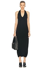 Marni Halter Long Dress in Black, view 2, click to view large image.