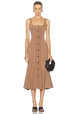 Marni x Paloma Elsesser Mermaid Midi Dress in Raisin, view 1, click to view large image.