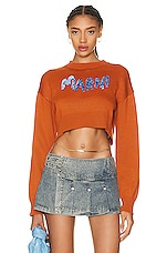 Marni Logo Sweater in Apricot, view 1, click to view large image.