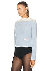 Marni Long Sleeve Sweater in Illusion Blue, view 3, click to view large image.