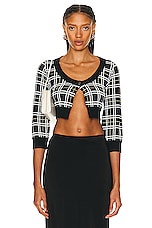Marni Cropped Cardigan in Black, view 1, click to view large image.