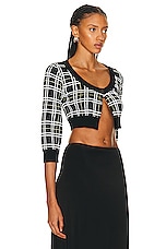 Marni Cropped Cardigan in Black, view 2, click to view large image.