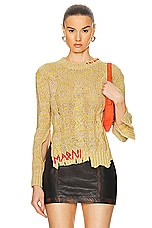 Marni Round Neck Sweater in Mly56 Ufc068, view 1, click to view large image.