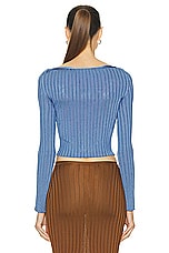 Marni Crop Cardigan in Opal, view 4, click to view large image.