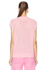 Marni V Neck Sweater in Pink Gummy, view 4, click to view large image.