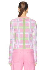 Marni V Neck Sweater in Pink Gummy, view 3, click to view large image.