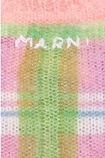 Marni V Neck Sweater in Pink Gummy, view 5, click to view large image.