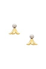 Marni Flower Earring in Gold, view 1, click to view large image.