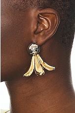 Marni Flower Earring in Gold, view 2, click to view large image.