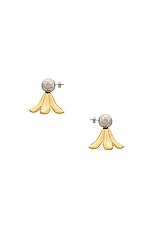 Marni Flower Earring in Gold, view 3, click to view large image.