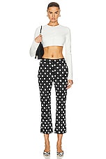 Marni Cropped Pant in Black, view 4, click to view large image.