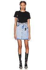 Marni Mini Skirt in Illusion Blue, view 4, click to view large image.