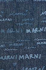 Marni Denim Mini Skirt in Iris Blue, view 5, click to view large image.