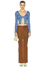 Marni Maxi Skirt in Cigar, view 5, click to view large image.