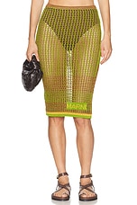 Marni x Paloma Elsesser Knit Midi Skirt in Raisin, view 1, click to view large image.