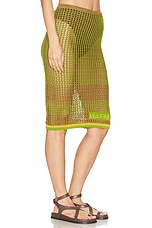 Marni x Paloma Elsesser Knit Midi Skirt in Raisin, view 2, click to view large image.
