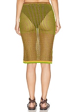 Marni x Paloma Elsesser Knit Midi Skirt in Raisin, view 4, click to view large image.