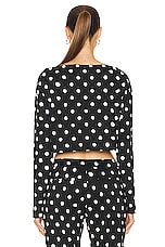 Marni Cropped Long Sleeve Top in Black, view 3, click to view large image.