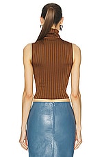 Marni Turtleneck Top in Cigar, view 3, click to view large image.