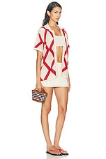 Marni Tropicalia Micro Bag in Red, White, & Black, view 2, click to view large image.