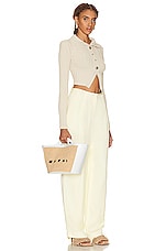 Marni Tropicalia Small Bag in Sand Storm & Lily White, view 2, click to view large image.