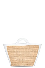 Marni Tropicalia Small Bag in Sand Storm & Lily White, view 4, click to view large image.