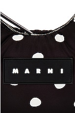 Marni Nylon Dots Hobo Bag in Black, view 7, click to view large image.