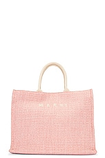Marni Large Basket Bag in Light Pink, view 3, click to view large image.