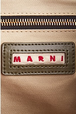 Marni Small Basket Bag in Brick & Olive, view 6, click to view large image.