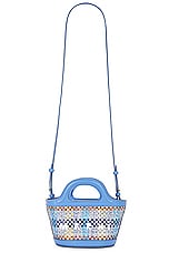 Marni Tropicalia Micro Bag in Blue, Brown, & Opal, view 1, click to view large image.