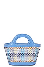 Marni Tropicalia Micro Bag in Blue, Brown, & Opal, view 4, click to view large image.