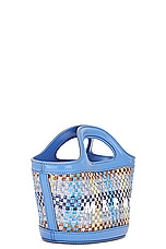 Marni Tropicalia Micro Bag in Blue, Brown, & Opal, view 5, click to view large image.