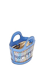 Marni Tropicalia Micro Bag in Blue, Brown, & Opal, view 6, click to view large image.